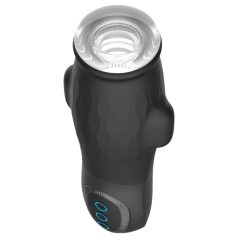   Lonely Anne - masturbátor s vibráciou a saním - čierny, akumulátorový