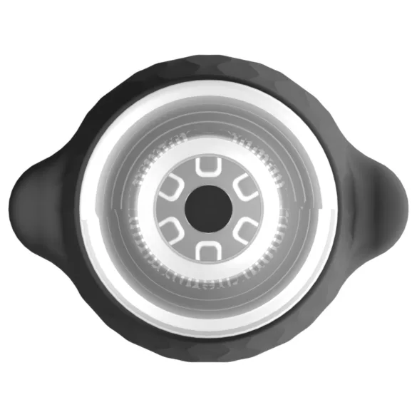 Lonely Anne - masturbátor s vibráciou a saním - čierny, akumulátorový