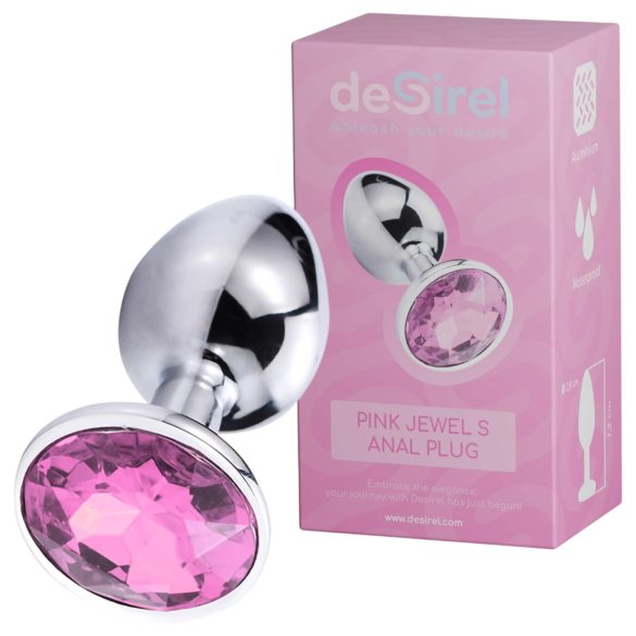 Desirel Pink Jewel S - análny kolík (strieborno-ružový)