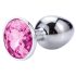 Desirel Pink Jewel M - análny šperk (strieborný-ružový)