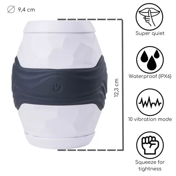 Desirel Grip Master - masturbátor pre mužov - silný stisk - sivý