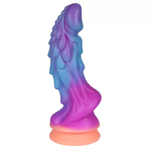 OgazR - svietiaci dračí dildo - 22 cm - fialovo-ružová