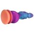 OgazR - svietiaci drak dildo - 22cm (fialovo-ružová)