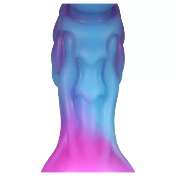 OgazR - svietiaci dračí dildo - 22 cm - fialovo-ružová