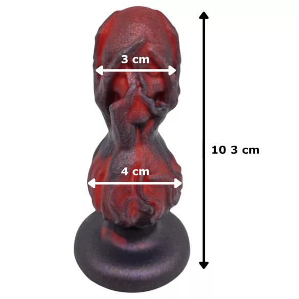 OgazR - análny dildo s guľkami - 10,5 cm - čierny