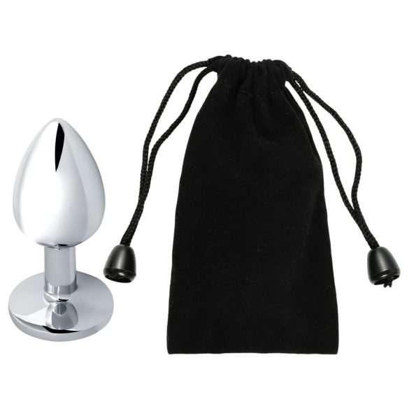 Sunfo - análny kovový plug - žltý kameň - strieborný