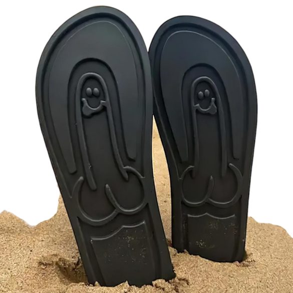 Flip-flop papuče - penis podrážka - čierne - 42/43