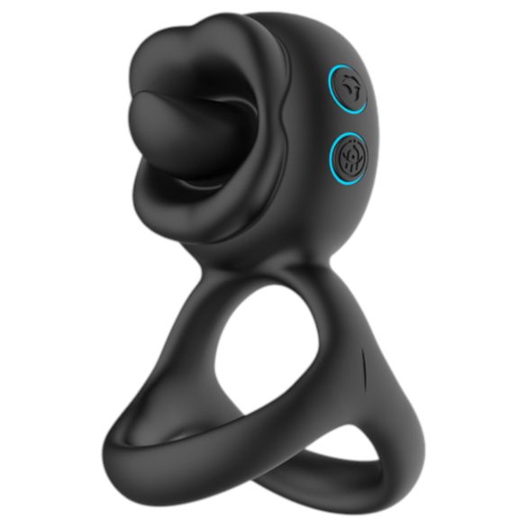 Biu-Biu - vibračný krúžok na penis a klitoris - čierny