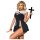 Mníška - erotický kostým - čierny