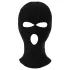 Balaclava - erotická kukla s 3 otvormi - čierna - pletená