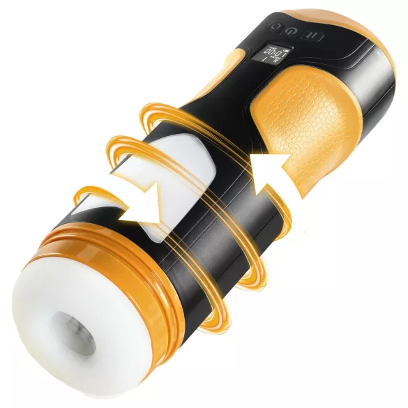 Lonely - masturbátor pre mužov - pohyblivý, rotačný - čierny