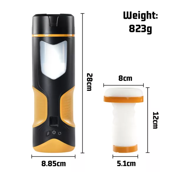 Lonely - masturbátor pre mužov - pohyblivý, rotačný - čierny