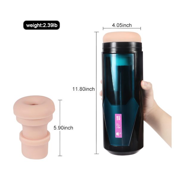 Lonely - mužský masturbátor s pohybom a zvukom - čierny