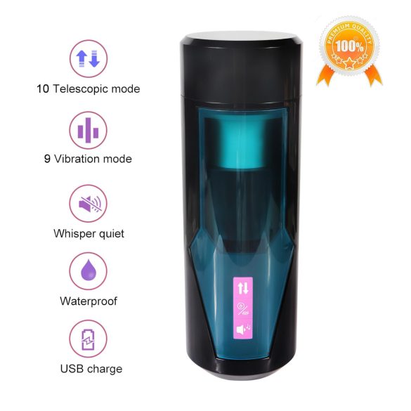 Lonely - mužský masturbátor s pohybom a zvukom - čierny