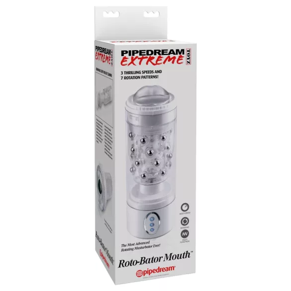 PDX - vibrátorový ústny masturbátor - vibrácie - biely