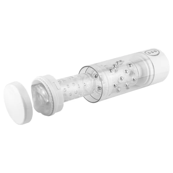 PDX - vibrátorový ústny masturbátor - vibrácie - biely