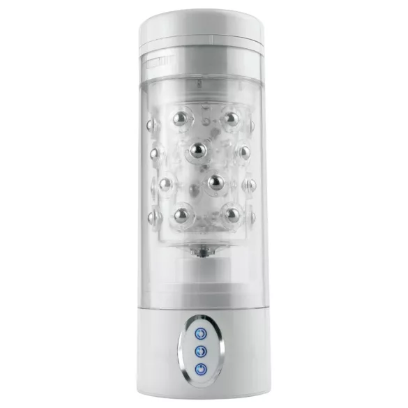 PDX - vibrátorový ústny masturbátor - vibrácie - biely