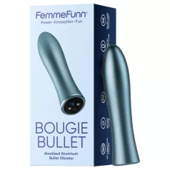   FemmeFunn Bougie - hliníkový vibrátor - strieborný - prémiová kvalita