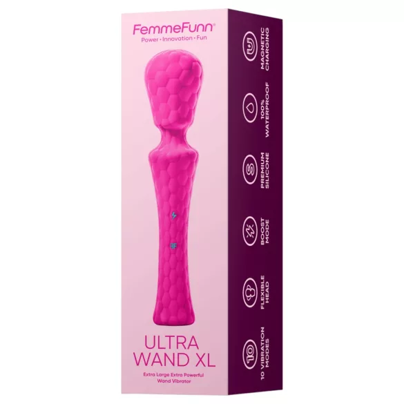 FemmeFunn - masážny vibrátor Ultra Wand XL - prémiový silikón ružový