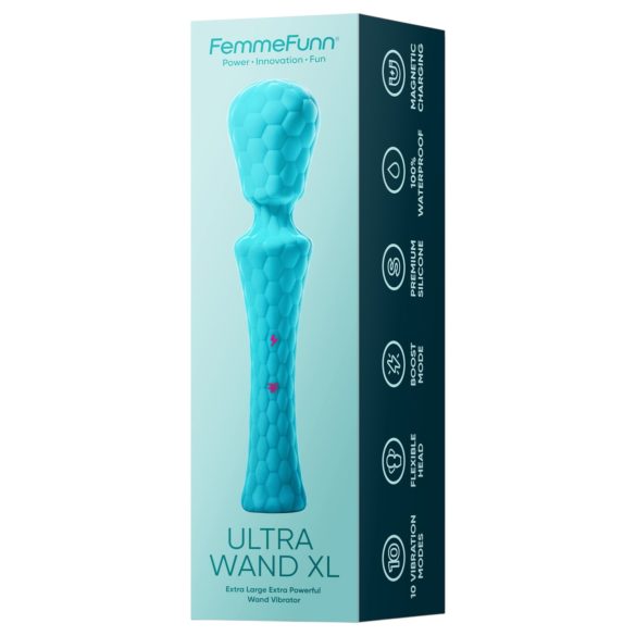 FemmeFunn Ultra Wand XL - prémiový masážny vibrátor (tyrkysový)