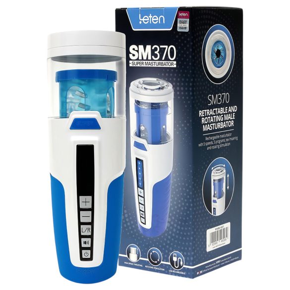 Leten SM370 - stonajúci, rotačný masturbátor (biely)
