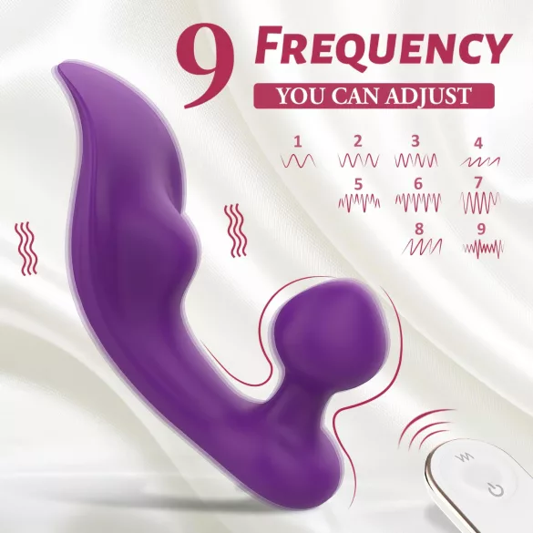 Sex HD Chomper - vibrátor na klitoris a análny - vodotesný - fialový