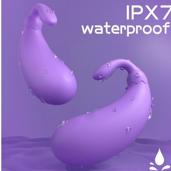 Sex HD - vibračné vajíčko v tvare baklažánu - fialová