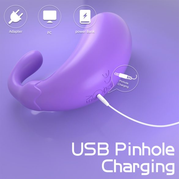 Sex HD - vibračné vajíčko v tvare baklažánu - fialová