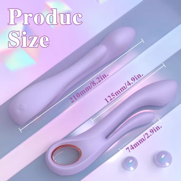 Sex HD Kaethe - vibrátor na klitoris s ramenom - fialový