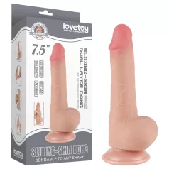   Lovetoy - realistický dvojvrstvový dildo s prísavkou - 19,5 cm - telová farba