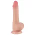 Lovetoy - realistický dvojvrstvový dildo s prísavkou - 19,5 cm - telová farba