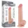 Lovetoy - realistický dvojvrstvový dildo s semenníkmi - 20,8 cm - naturálny