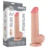 Lovetoy - realistický dvojvrstvový dildo s semenníkmi - 20,8 cm - naturálny