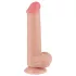 Lovetoy - realistický dvojvrstvový dildo s semenníkmi - 20,8 cm - naturálny