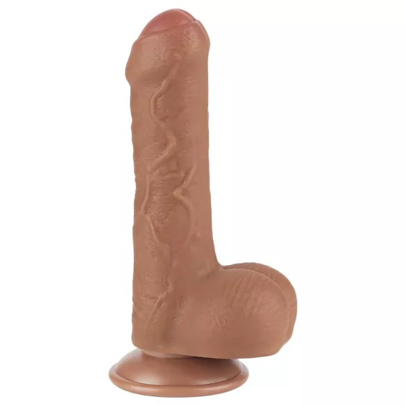 Lovetoy - realistický dildo s semenníkmi - dvojvrstvový - 18,3 cm