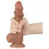 Lovetoy - realistický dildo s semenníkmi - dvojvrstvové - 19,5 cm - natur
