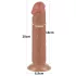 Lovetoy - realistické dildo s prísavkou - dvojvrstvové - 20 cm - telová farba