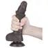 Lovetoy - realistický dildo s prísavkou - dvojvrstvové - 19,5 cm - hnedé