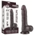 Lovetoy - realistický dildo s semenníkmi - dvojvrstvové - 20 cm - hnedé