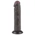 Lovetoy - realistický dvojvrstvový dildo s prísavkou - 20 cm - hnedý