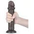 Lovetoy - realistický dvojvrstvový dildo s prísavkou - 20 cm - hnedý