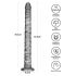 Lovetoy King Sized - extra veľký vibrátor - 40,5 cm (sivý)