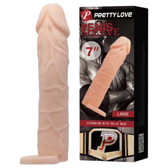 Pretty Love - prírodný návlek na penis s krúžkom