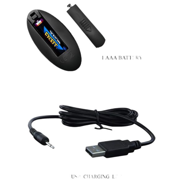 Pretty Love - análny vibrátor s tlačením - čierny