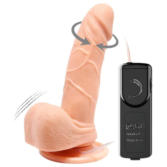 Baile Barbara Mark - realistický rotačný vibrátor - 15 cm (prírodný)