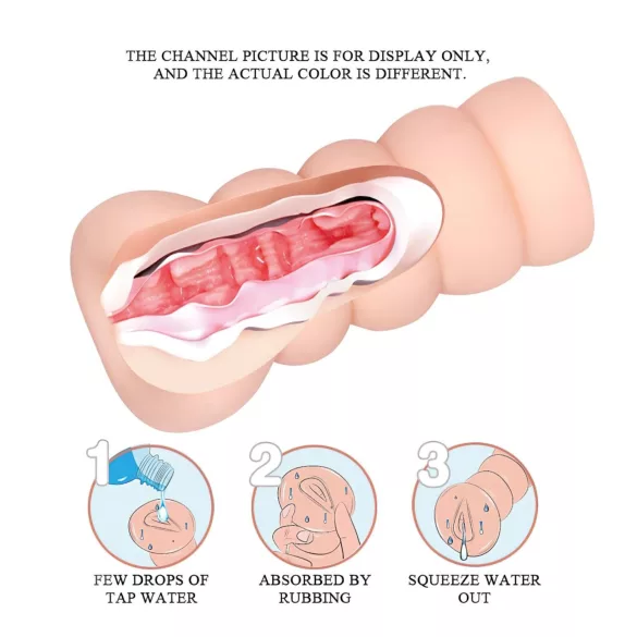 Crazy Bull - vagína masturbátor - realistická - naturálny odtieň