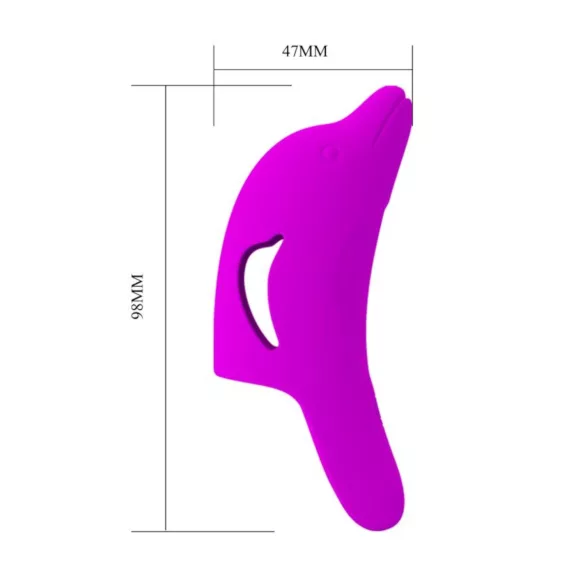 Pretty Love Delphini - mini vibrátor na prst - fialový