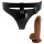 Univerzálny postroj s dildo, 17 cm - Čierny