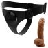 Univerzálny postroj s dildo, 17 cm - Čierny