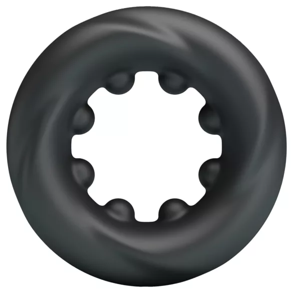 Crazy Bull - vibračný erekčný krúžok - stimulácia - čierny